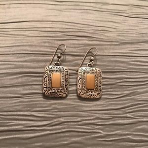 Brighton Silver and Gold Earrings